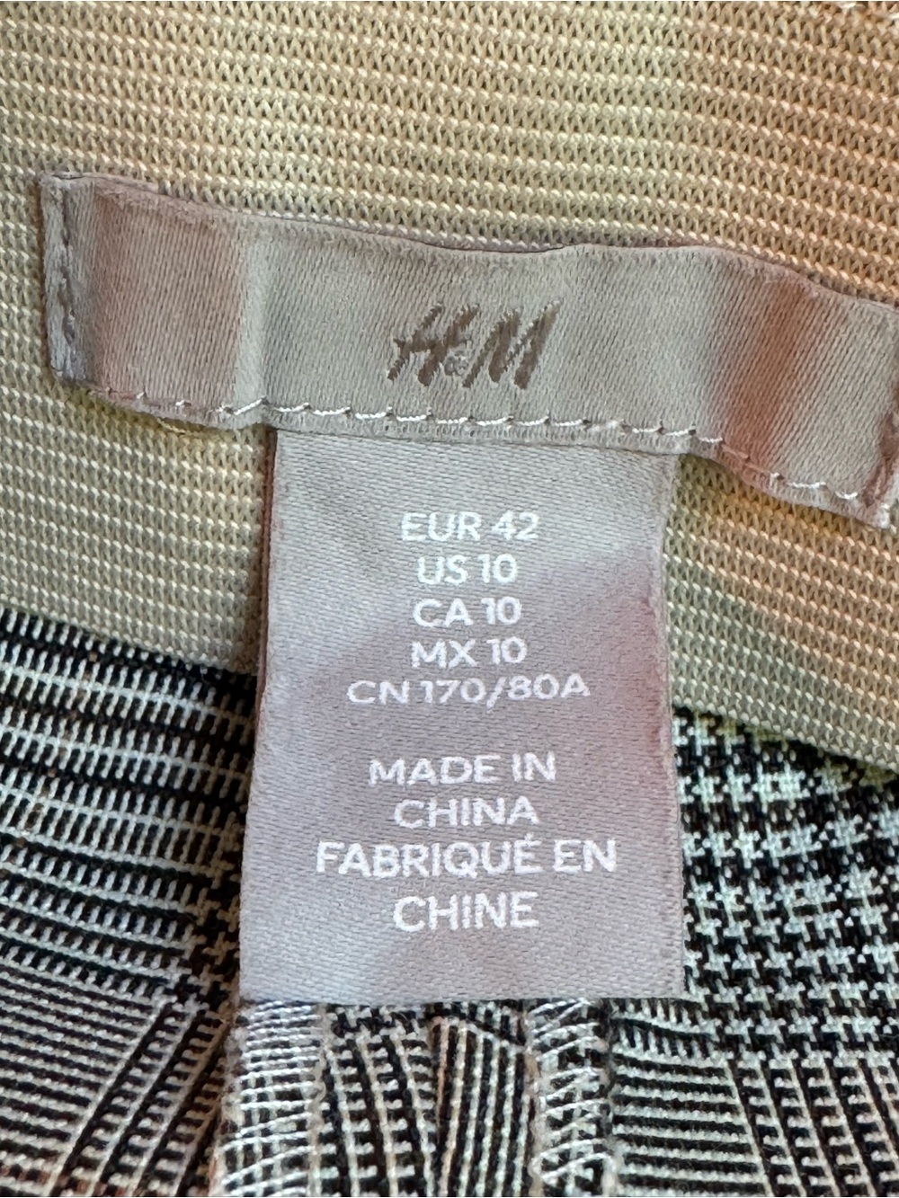 H&M Plaid Wide Leg Pants Sz 10 EUC - Picture 6 of 6